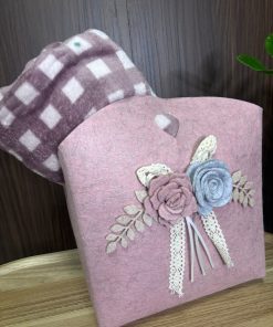 plaid + borsa "rosa"