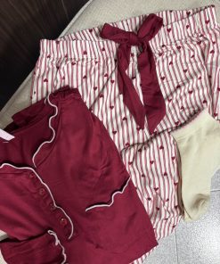 Alternative view of Pigiama Cuoricini "bordeaux"