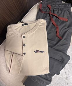 Pigiama Uomo "panna&grigio"