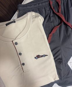Alternative view of Pigiama Uomo "panna&grigio"